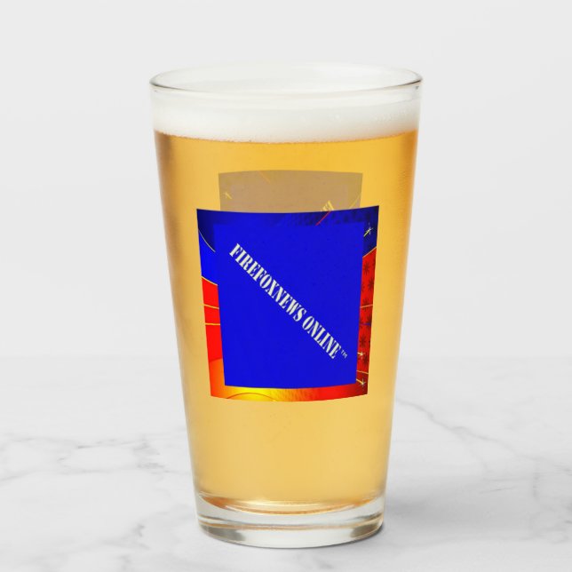 Le verre à boisson officiel FIREFOXNEWS ONLINE™ (Devant (rempli))
