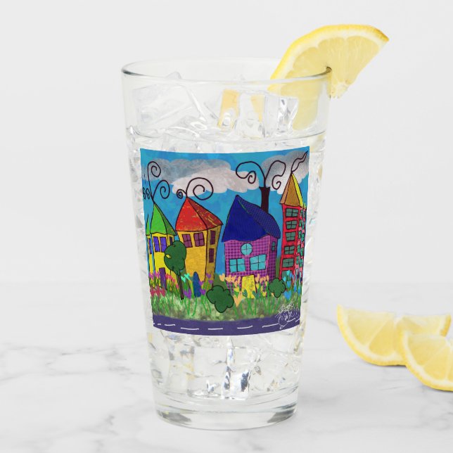 Le verre à tumbler de village (Dos glace)