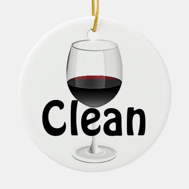 Le verre de vin "nettoient/" ornements sales (Devant)