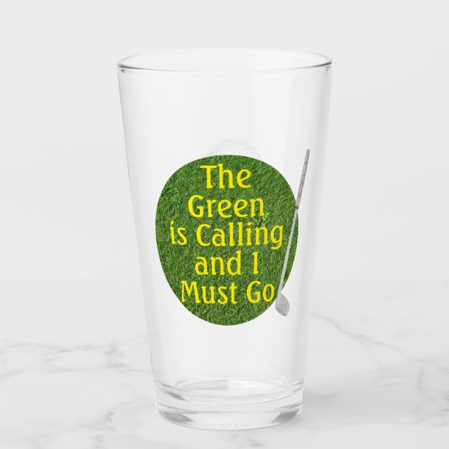 Le Vert Appelle Un Tumbler En Verre (Devant)
