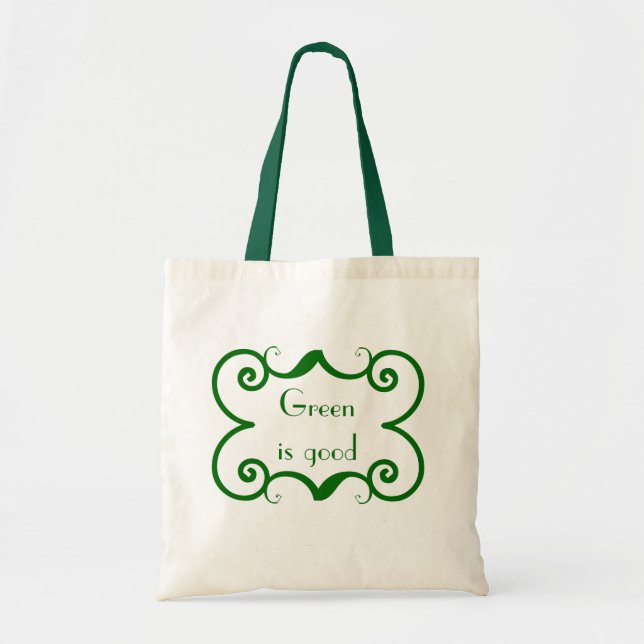 Le vert est bon sac de toile (Devant)