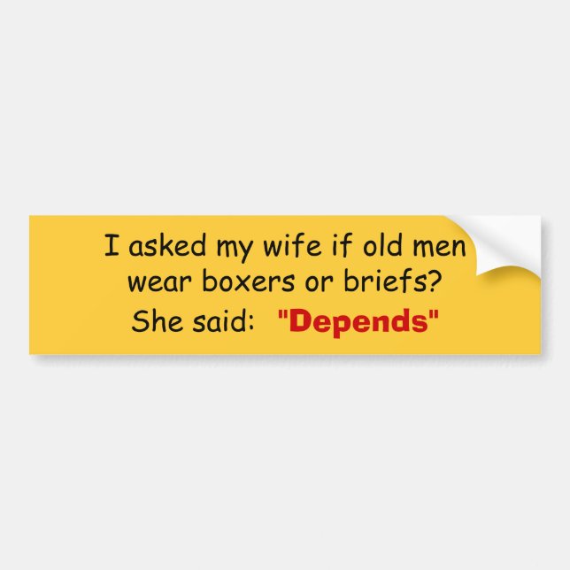 Le vieil homme dépend du sticker pare-chocs (Devant)