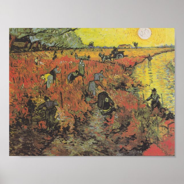 Le vignoble rouge de Van Gogh - Poster (Devant)