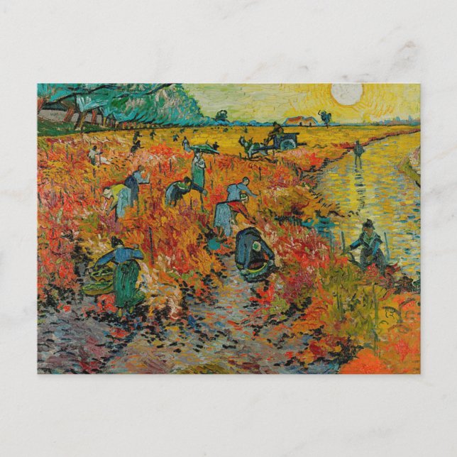 Le vignoble rouge, Vincent Van Gogh, Cartes postal (Devant)