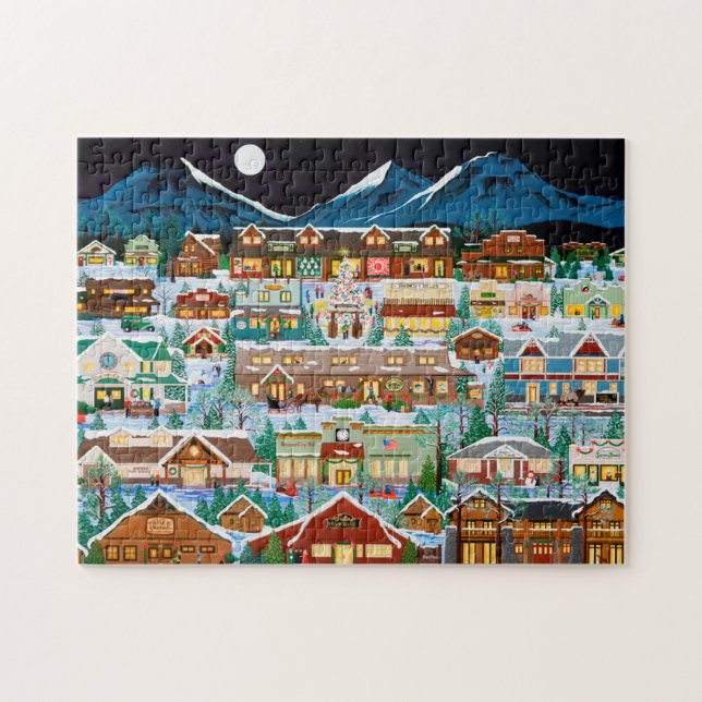 Le village de soeurs sous le puzzle de lune (Horizontal)