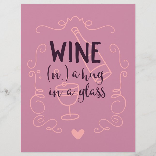 Le vin drôle est un trou dans un verre (Devant)