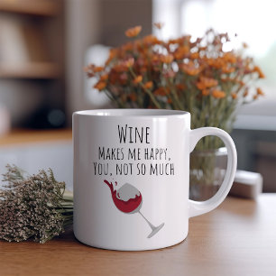 Le Vin Drôle Me Rend Joyeux Café Mug