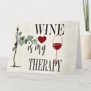 Le Vin Est Ma Carte De Voeux Thérapeutique