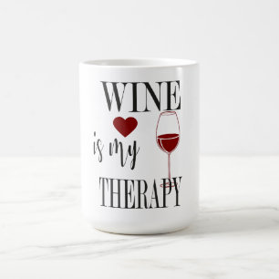 Le Vin Est Mon Thérapie Café Mug