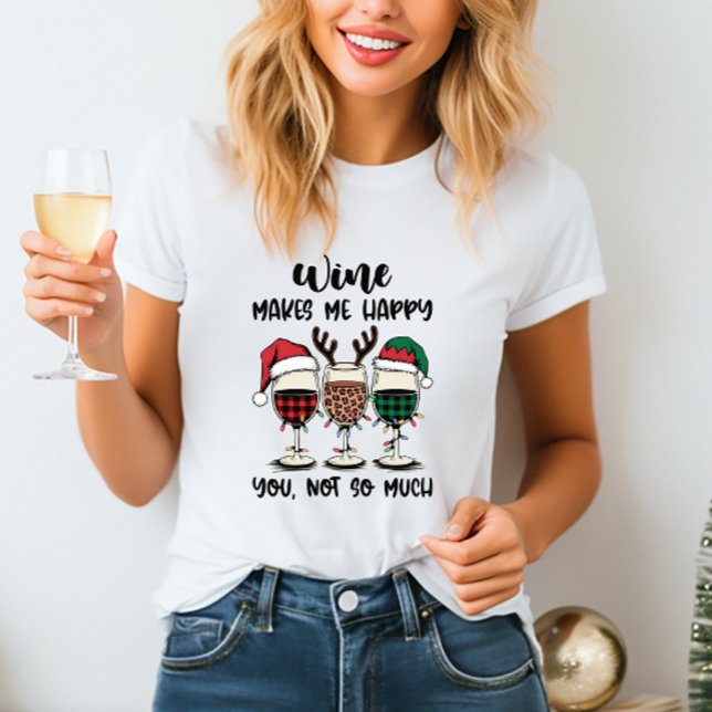 Le Vin Fait Joyeux T-shirt Noël (Créateur téléchargé)