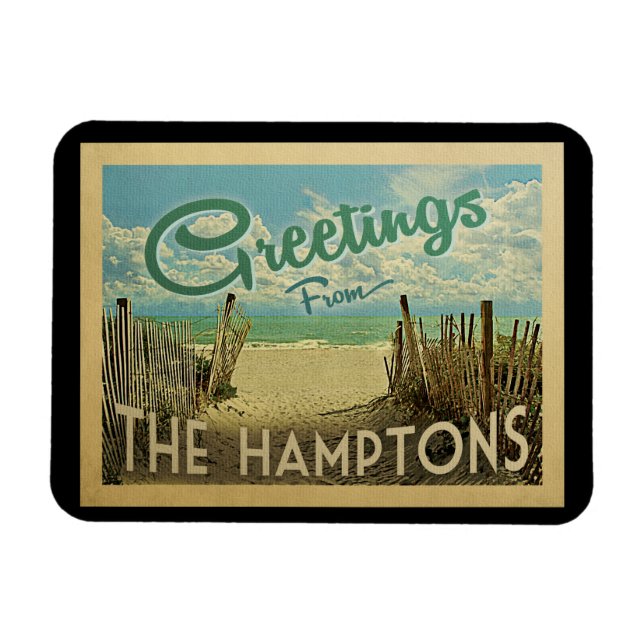 Le Vintage voyage Hamptons Magnet Beach (Horizontal)