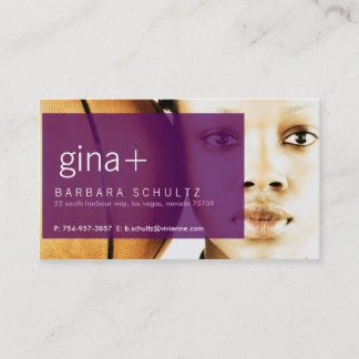 Le visage de Gina [violet] Cartes de visite
