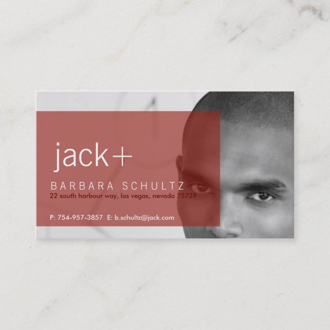 Le visage de Jack [rouge] Cartes de visite (Devant)