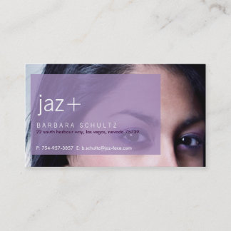 Le visage de Jaz [violet] Cartes de visite