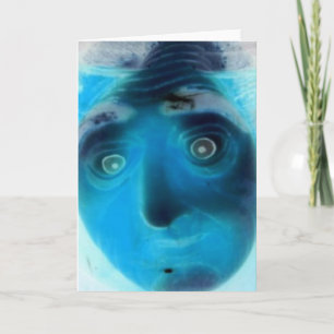 Le visage de la carte de voeux de crainte, me