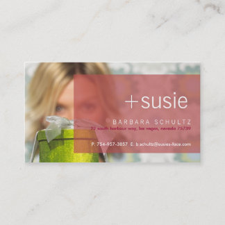 Le visage de Susie [rose] Cartes de visite