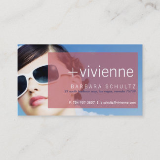 Le visage de Viv [rose] Cartes de visite