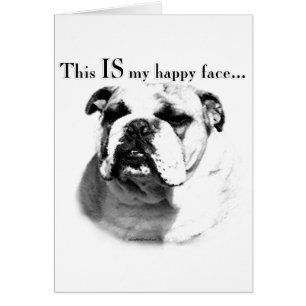 Le visage joyeux de Bulldog