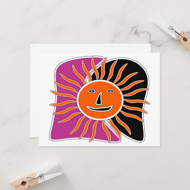 Le visage souriant du soleil (Devant/Arrière en situation)