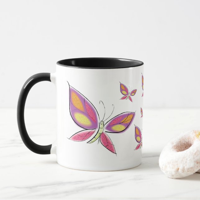 Le vol de la Mug de Café Flutterby (Avec donut)