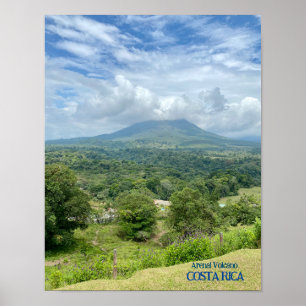 Le volcan Arenal dans les nuages Costa Rica Poster