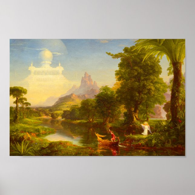 Le Voyage de la vie Jeune par Thomas Cole Poster (Devant)