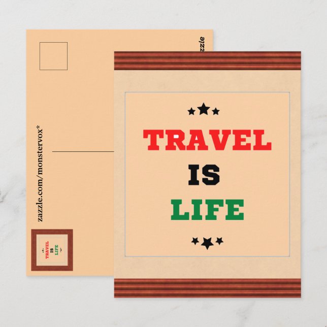 Le voyage est une carte postale (Devant / Derrière)