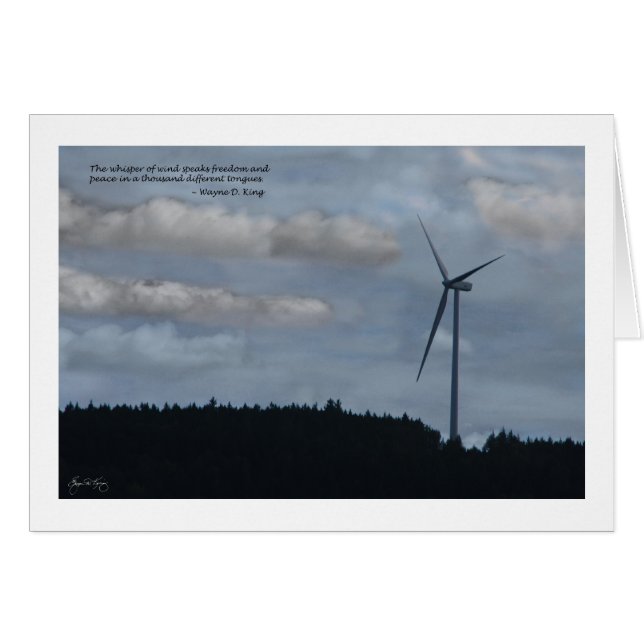 Le Whisper of Wind - carte d'éolienne (Devant horizontal)