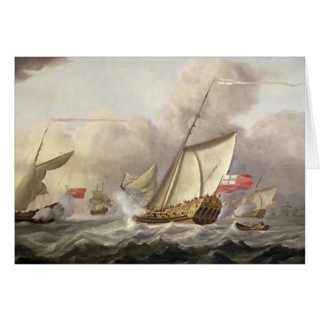 Le yacht royal "Mary" échangeant des saluts (Devant horizontal)