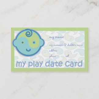 Le yoga parlent le bébé : Carte de date de jeu