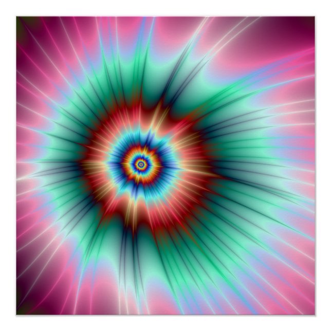 Le Zazzle Parfait Poster Tie Dye Comet (Devant)