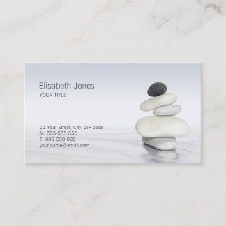 Le zen lapide le carte de visite d'équilibre
