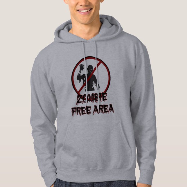 Le zombi libèrent le sweat - shirt à capuche (Devant)