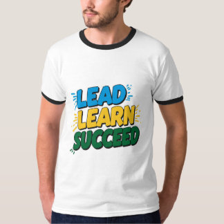"LEAD LEARN SUCCESS Slogan T-shirt pour hommes" "I