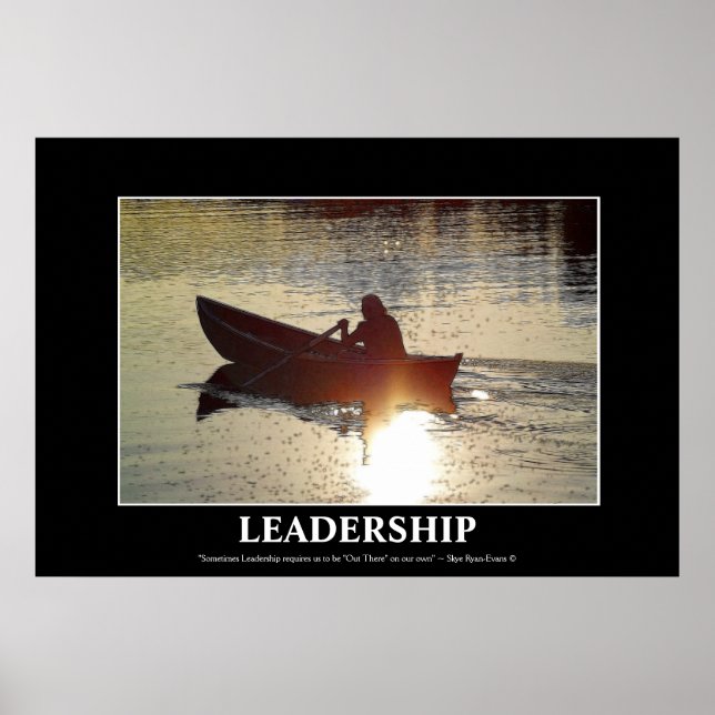 LEADERSHIP Aviron Motivational Art Poster (Devant)