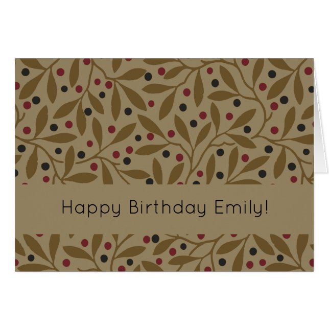 Leaf Berry Classique Colorful Art Motif (Devant horizontal)