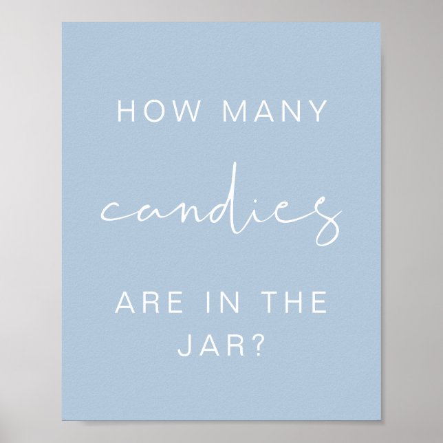 LEAH Pastel Combien de bonbons Baby shower Poster (Devant)