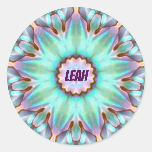 LEAH ~ Sticker Paua Shell personnalisé ~ (Devant)