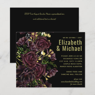 LeahG BUDGET Dark PLUM Rose Mariage