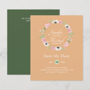 LeahG BUDGET Économisez Dates Blue Floral Wreath