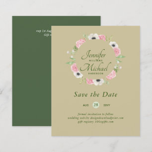 LeahG BUDGET Économisez Dates Blue Floral Wreath