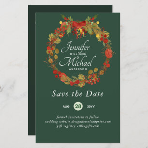 LeahG BUDGET Économisez Dates Red Rustic Festive W