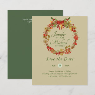 LeahG BUDGET Économisez Dates Red Rustic Festive W