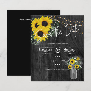 LeahG BUDGET Économisez La Date Black Sunflower
