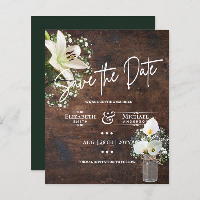 LeahG BUDGET Économisez La Date Cala Lillies (Devant / Derrière)