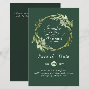 LeahG BUDGET Économisez La Date Verdure Wreath Mod