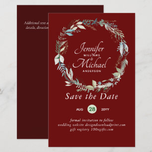 LeahG BUDGET Enregistrer Dates Lavender Wreath