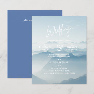 LeahG BUDGET Invitation de mariage à Snowy Mountai