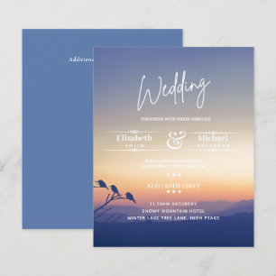 LeahG BUDGET Invitation de mariage Mountain Sunset