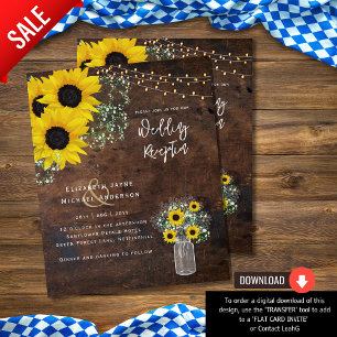 LeahG Budget Mariage RÉCEPTION Tournesols rustique